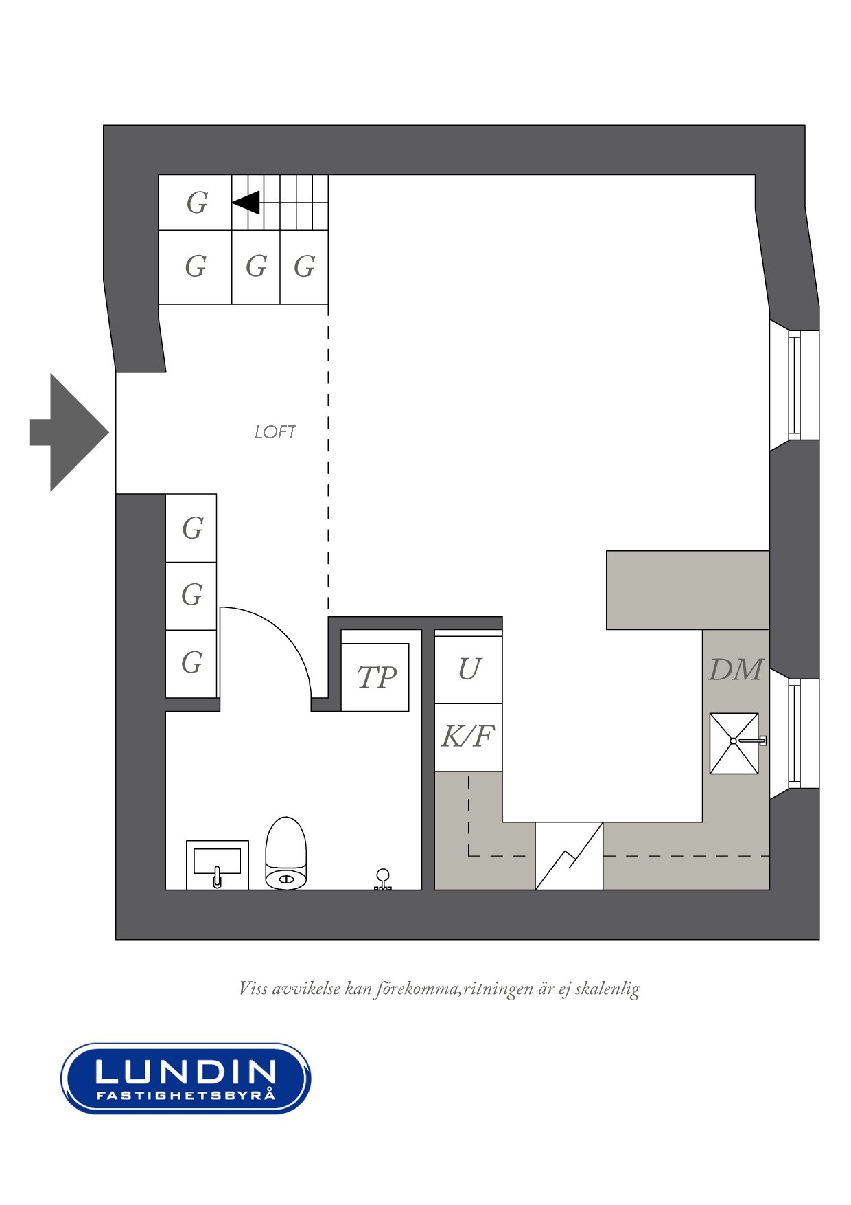 Planritning 1 Karl Gustavsgatan 7 A