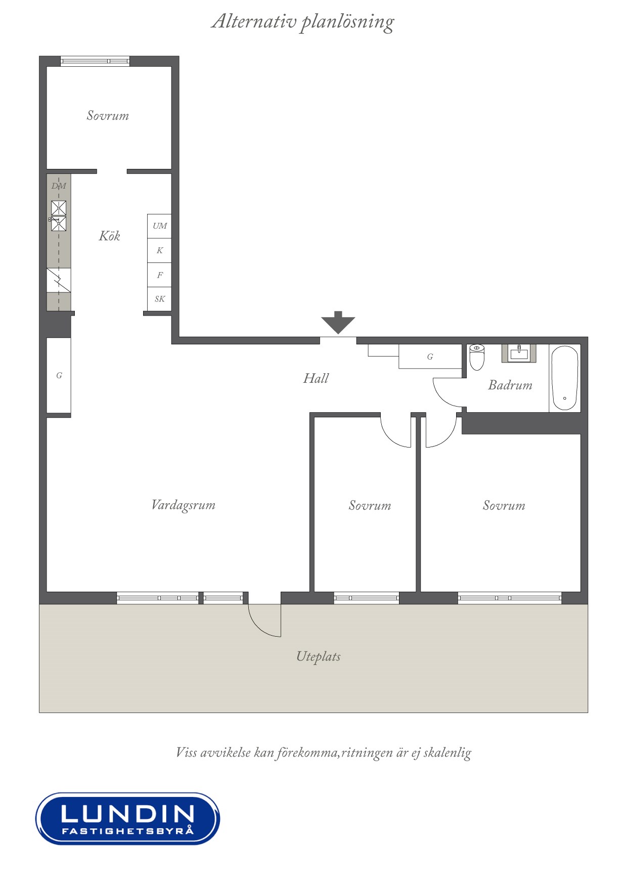 Planritning 3 Friggagatan 7 B