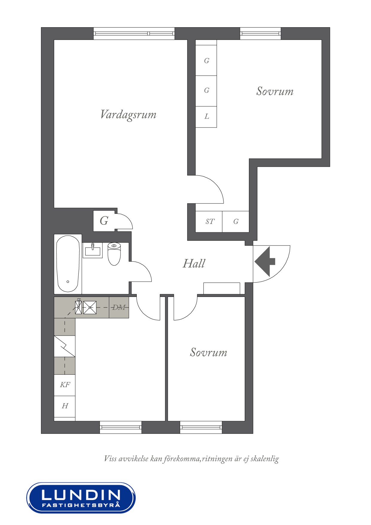 Planritning 1 Styrsögatan 3 B