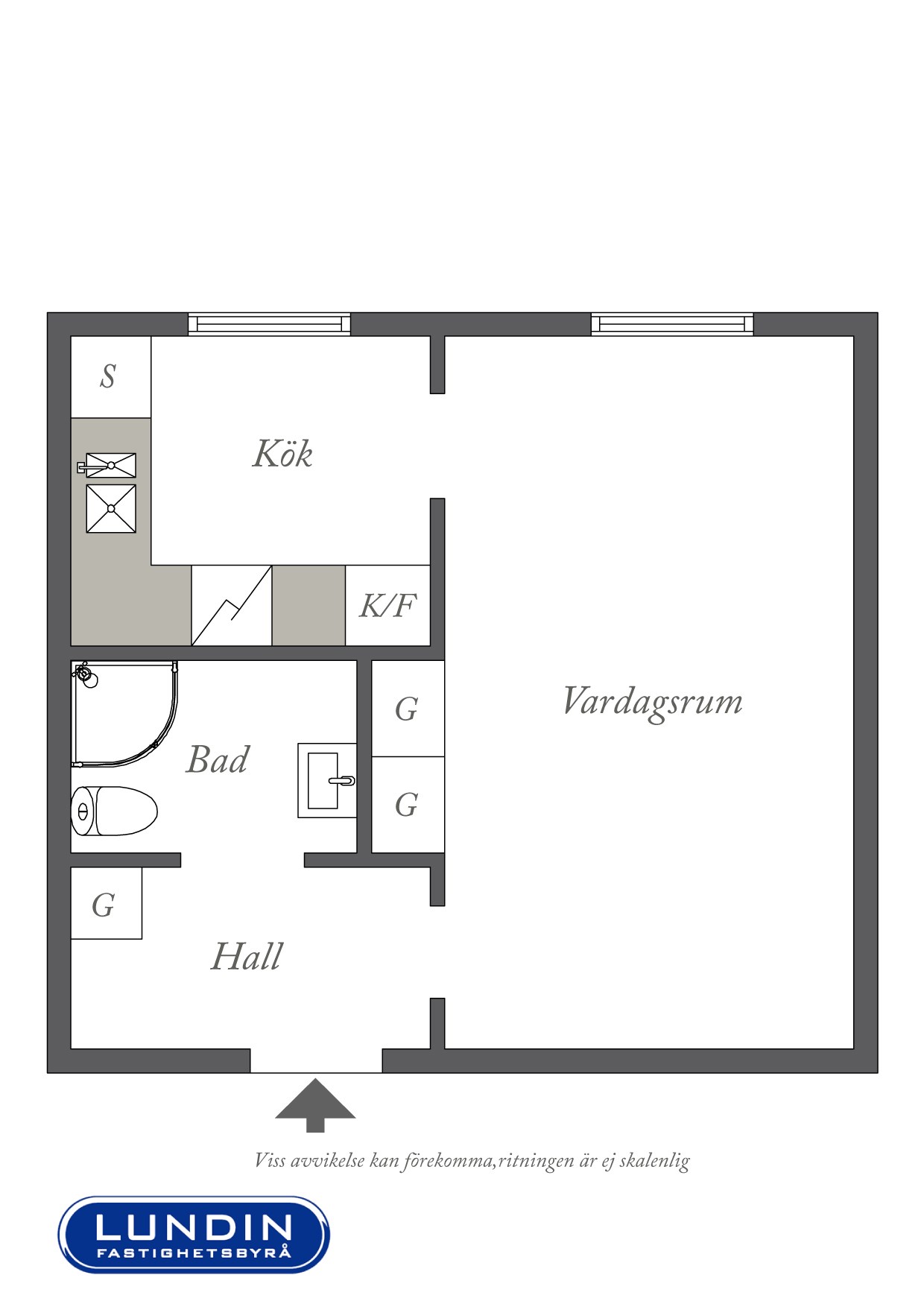Planritning 1 Hagåkersgatan 12A