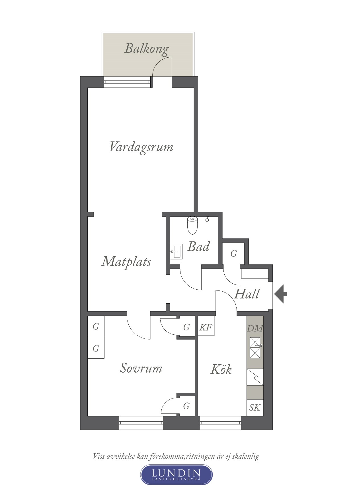 Planritning 1 Krokegatan 5