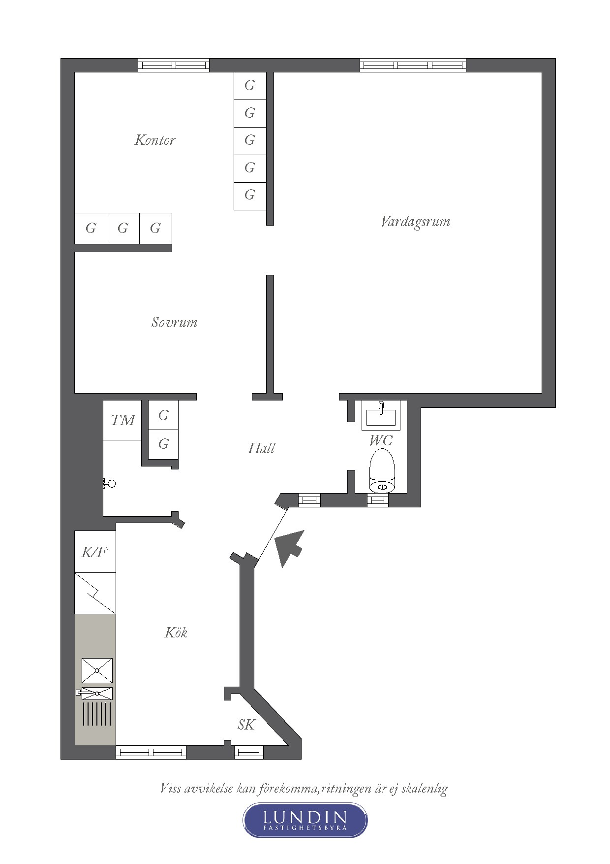 Planritning 1 Waernsgatan 2b