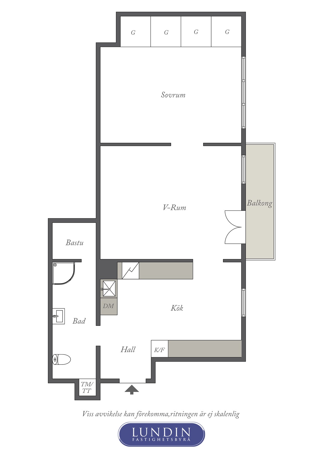 Planritning 1 Chalmersgatan 17B