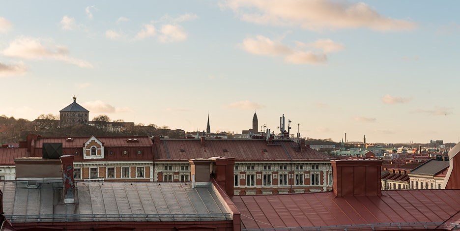 Utsikten sträcker sig över väster