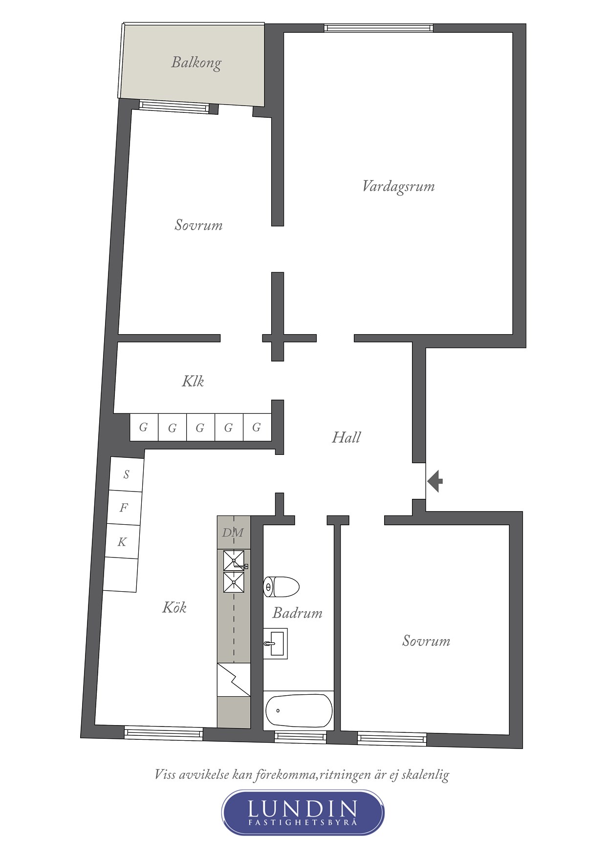 Planritning 1 Delbancogatan 9D