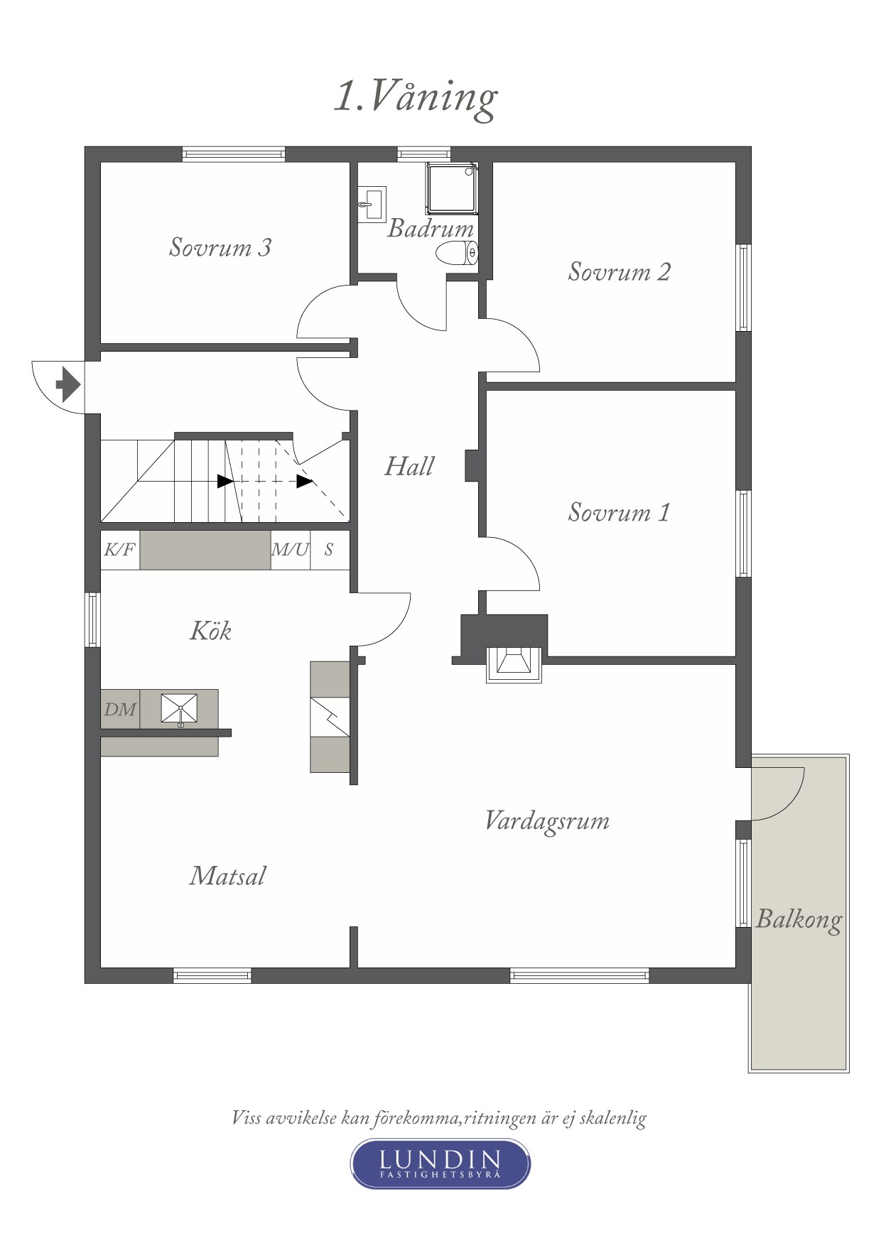 Planritning 1 Jullestigen 6
