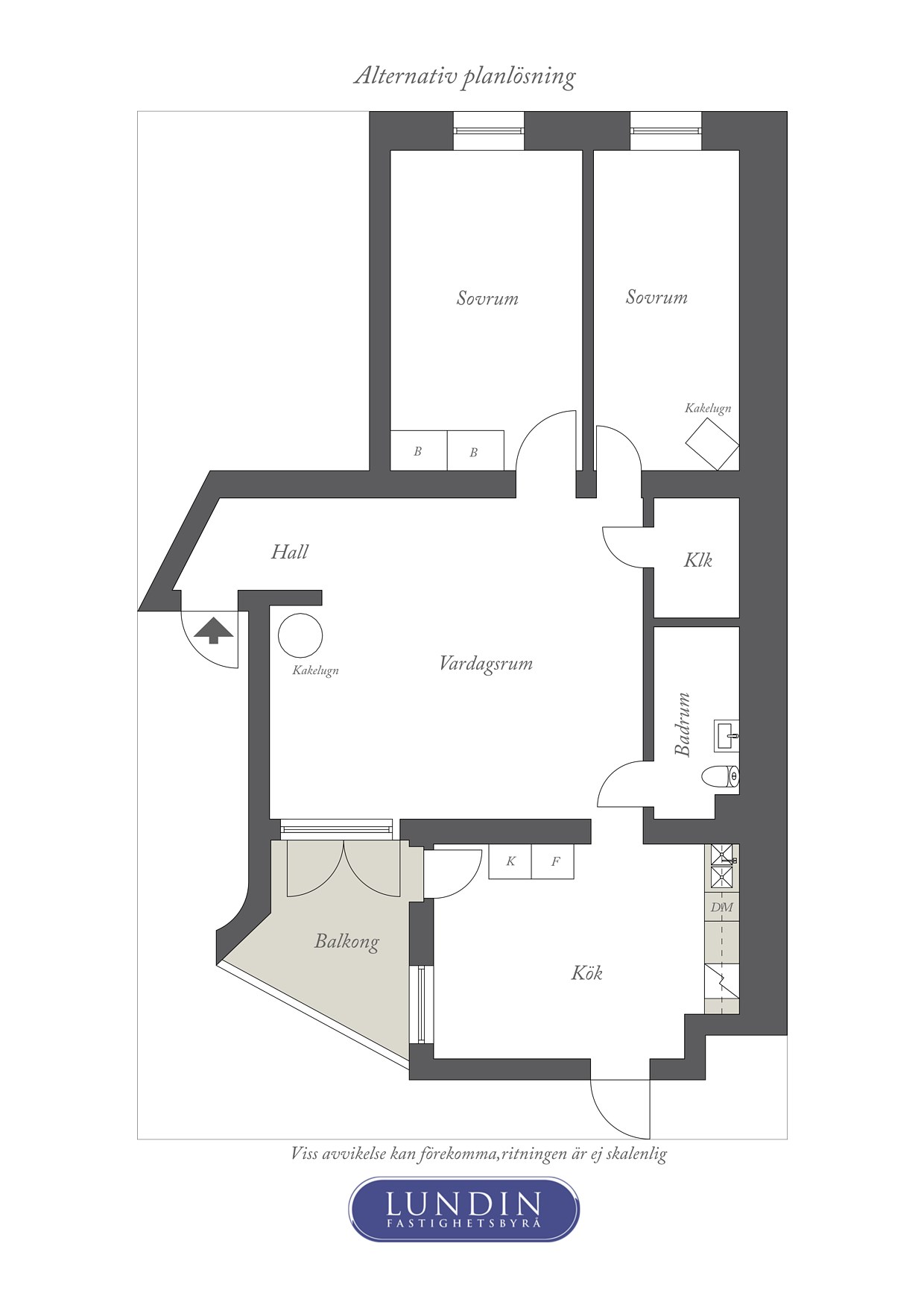 Planritning 2 Erik Dahlbergsgatan 26A