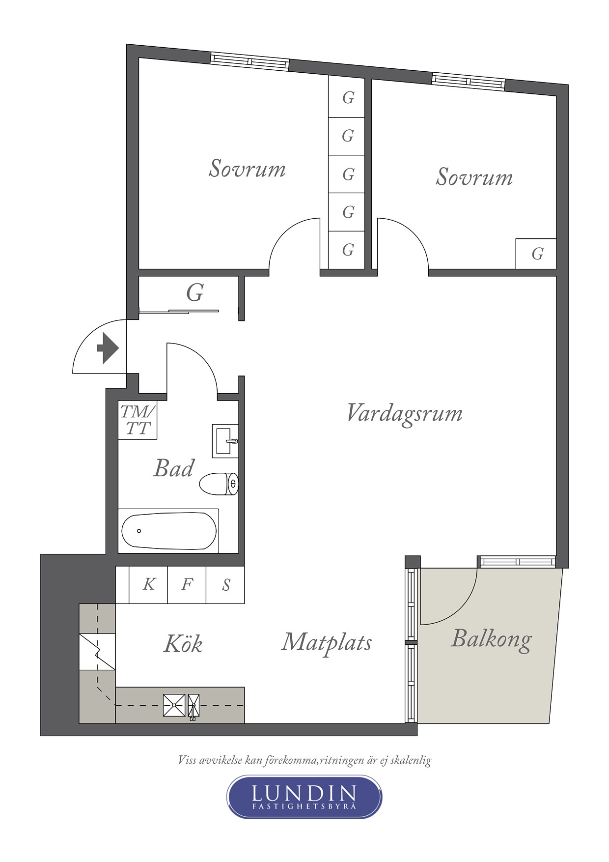 Planritning 1 Östra Eriksbergsgatan 86