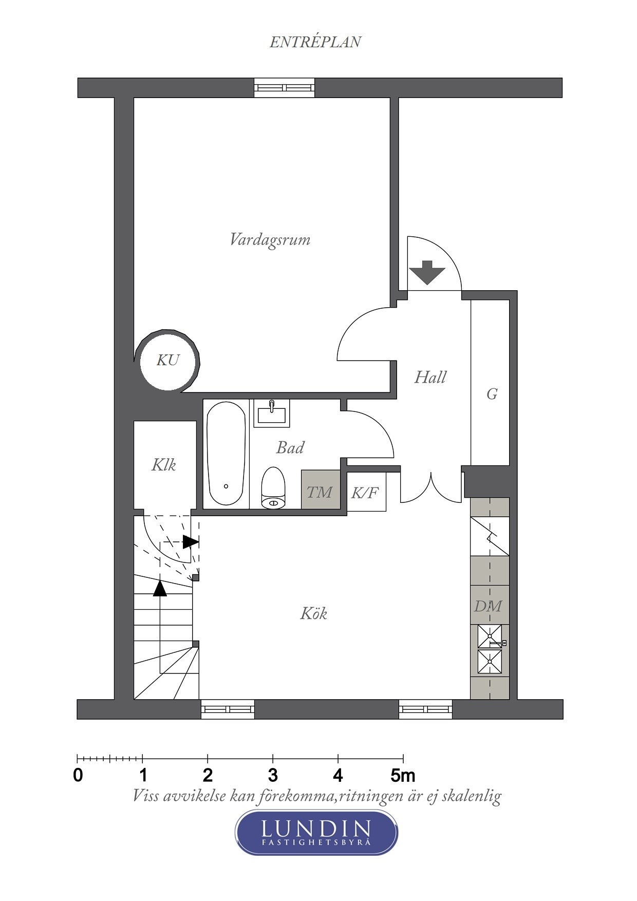 Planritning 1 Silverkällegatan 4B
