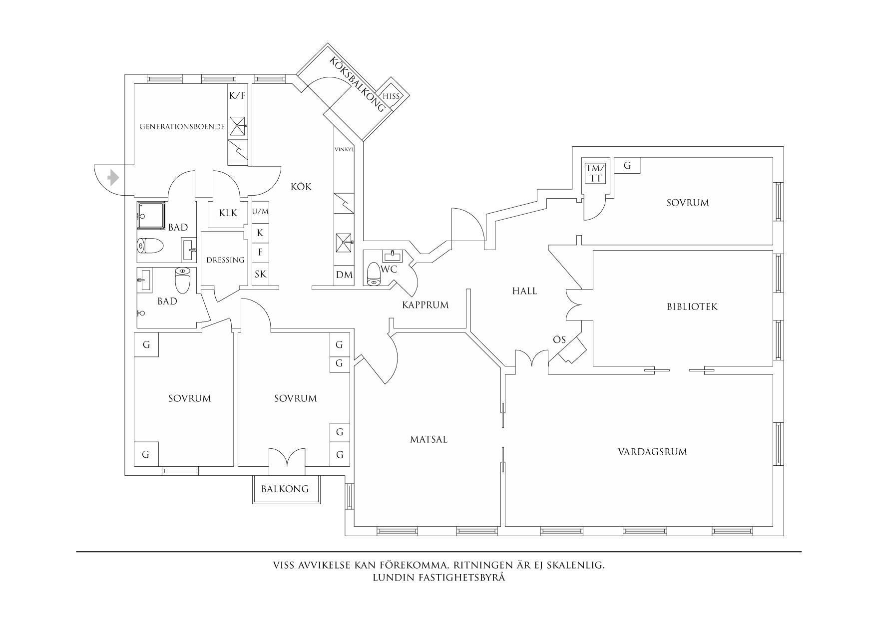 Planritning 1 Carlandersplatsen 4