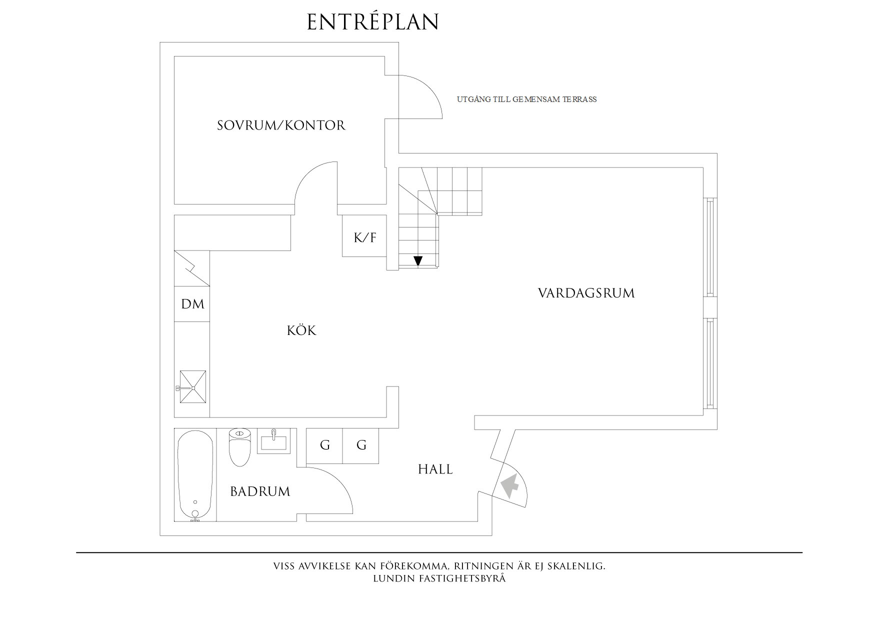 Planritning 1 Linnégatan 37