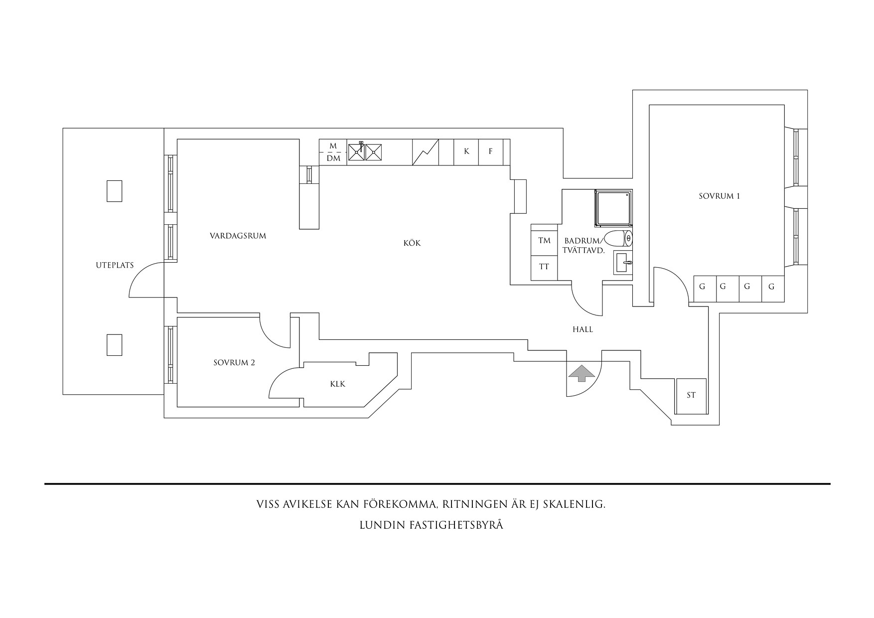 Planritning 1 Sanatoriegatan 62