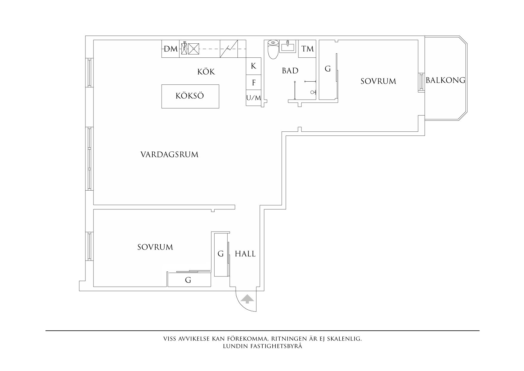 Planritning 1 Friggagatan 5A
