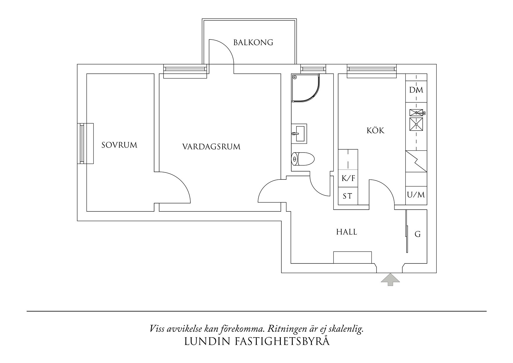 Planritning 1 De Geersgatan 8