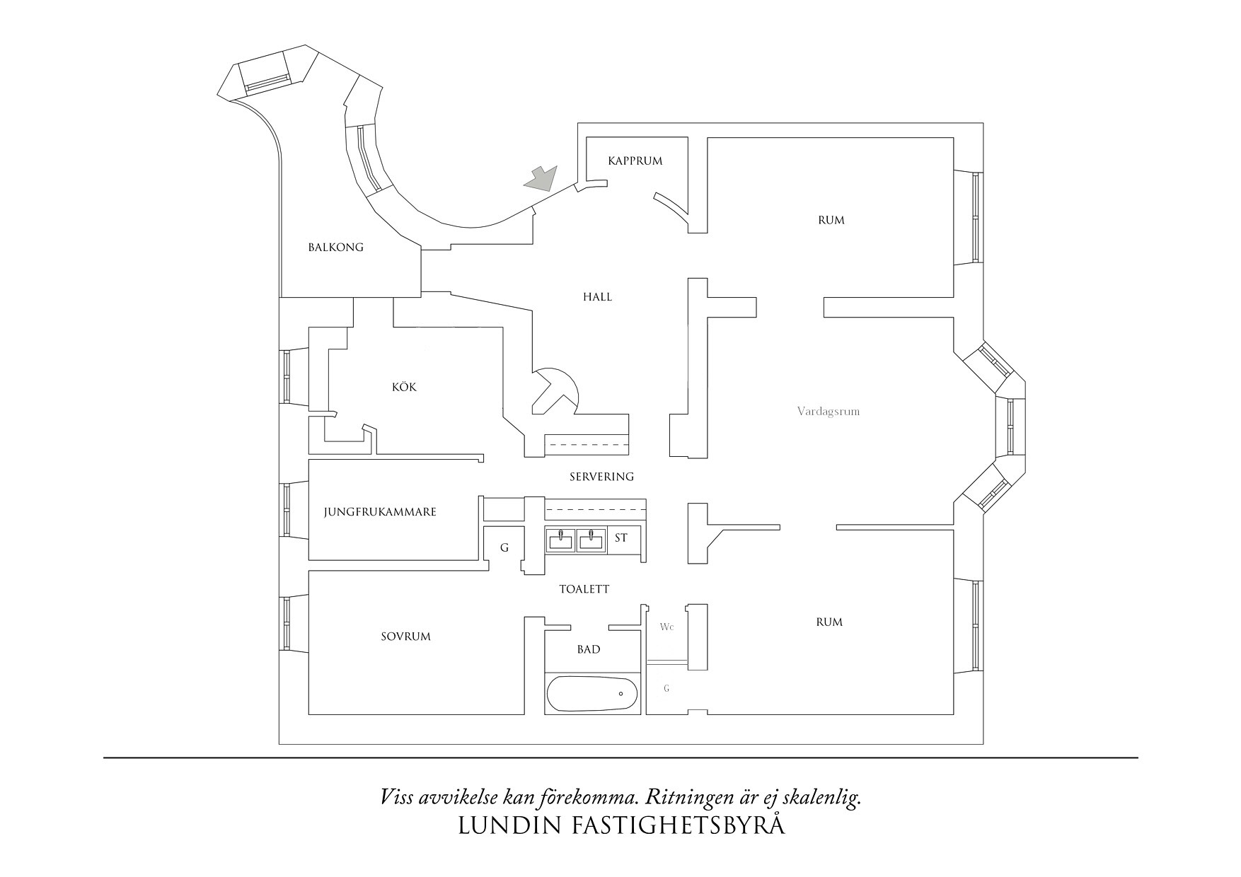 Planritning 1 Olof Wijksgatan 4