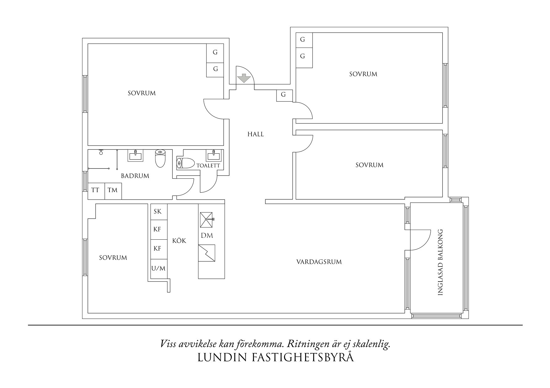 Planritning 1 Irisgatan 4A