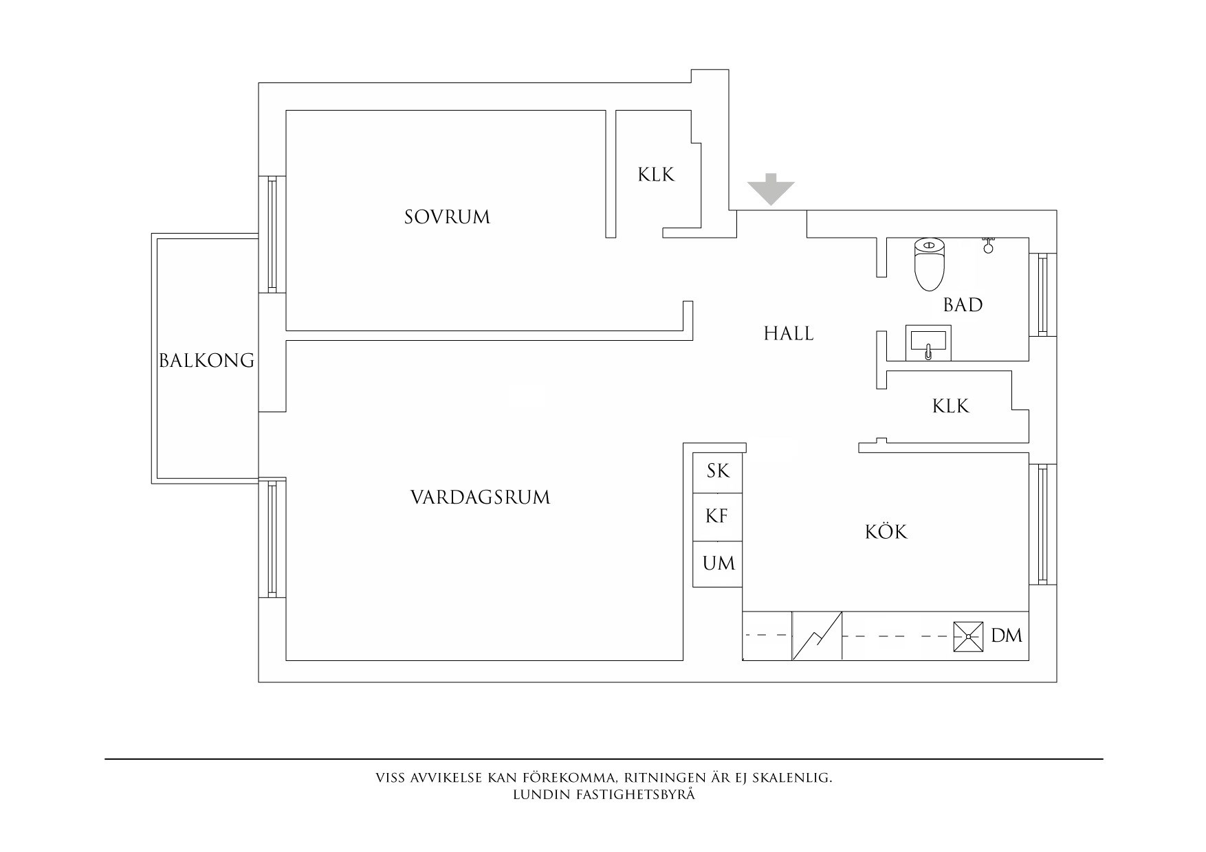 Planritning 1 Kärrhöksgatan 5A