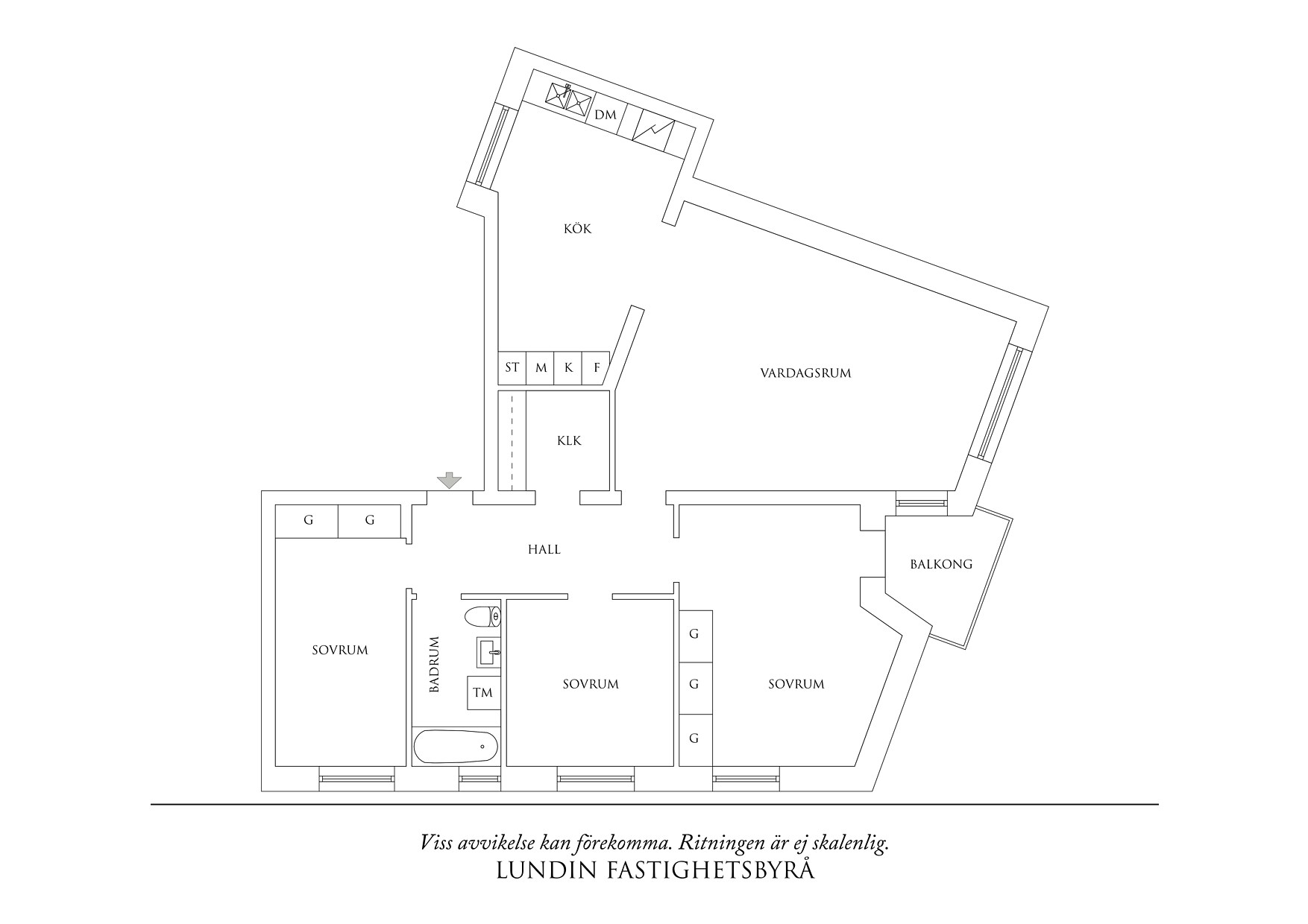 Planritning 1 Regnvädersgatan 24