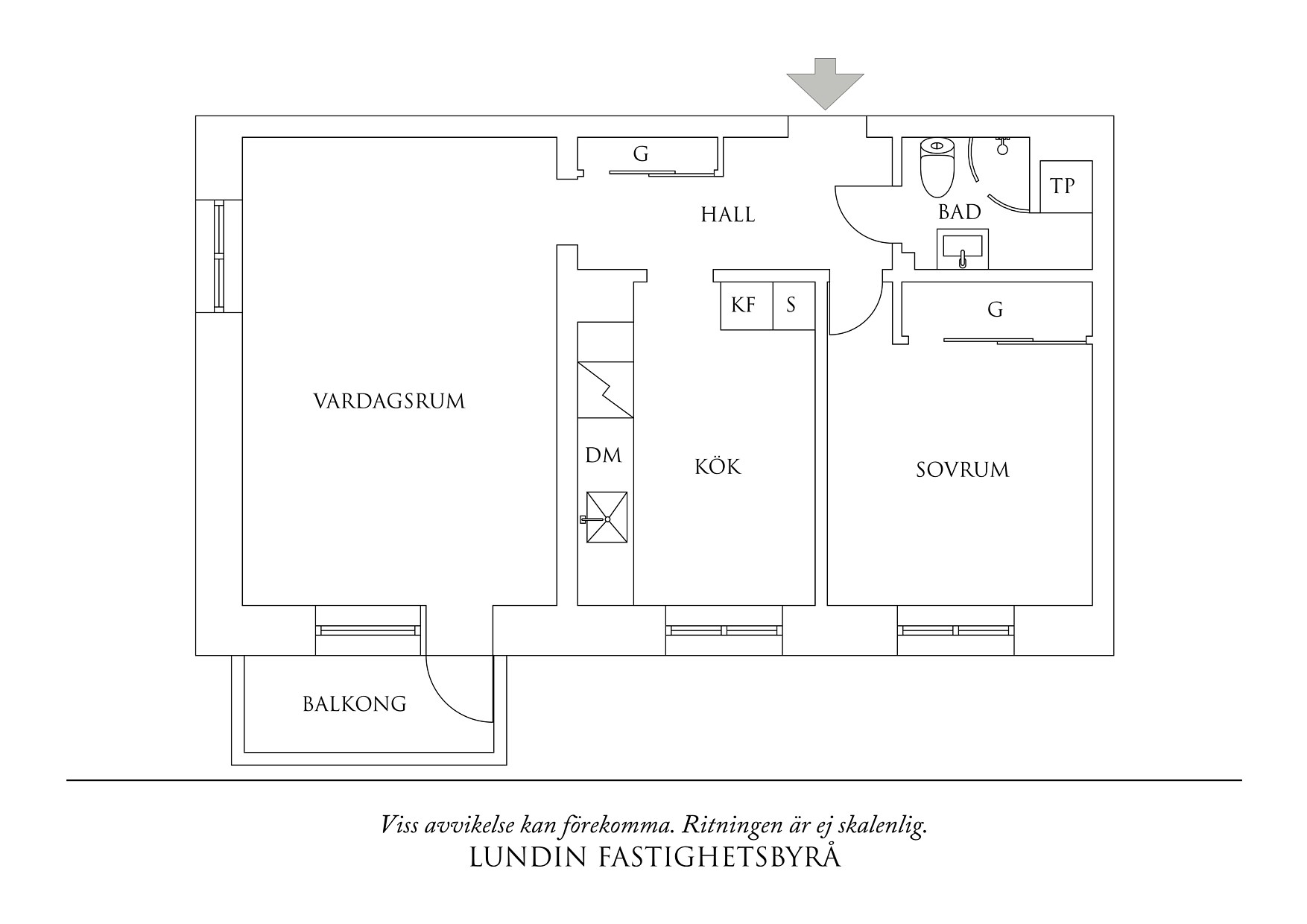 Planritning 1 Douglasgatan 2C