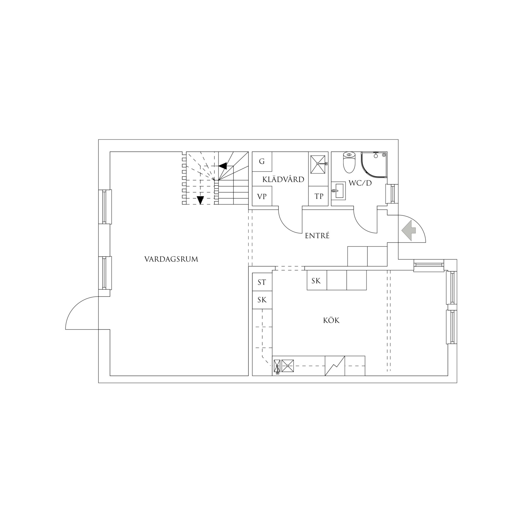 Planritning 1 Kalmargatan 44B