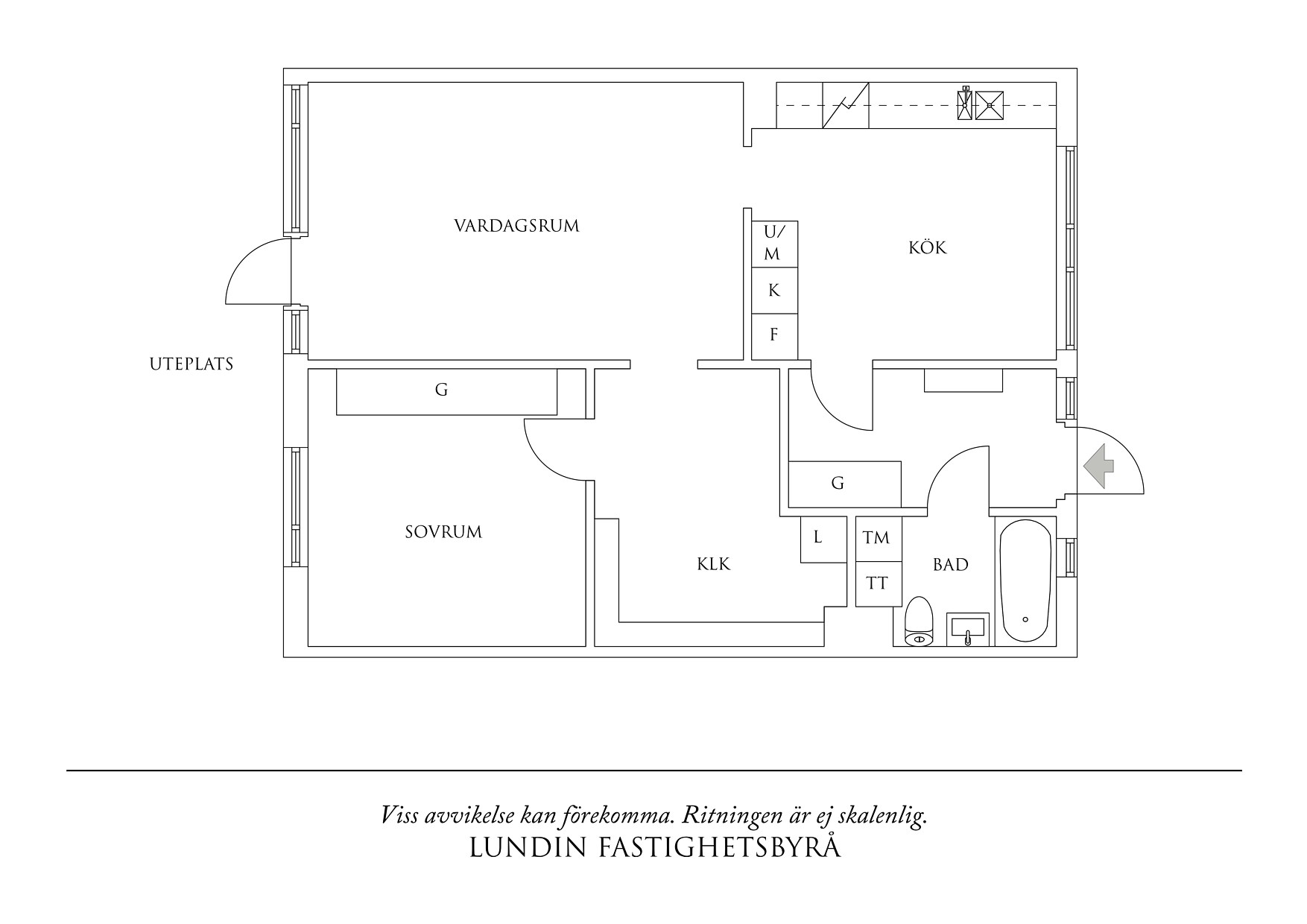 Planritning 1 Tallkottegatan 2A