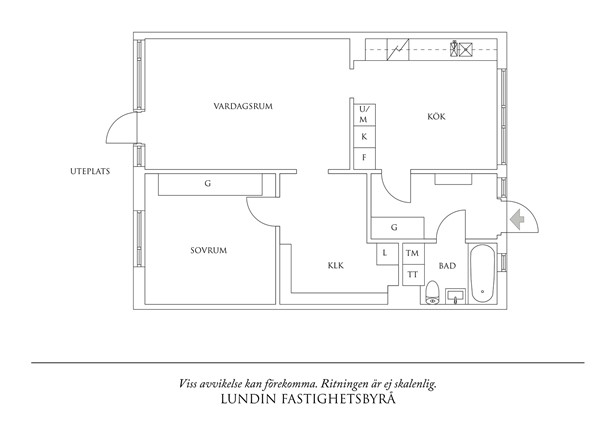 Planritning 1 Tallkottegatan 2A