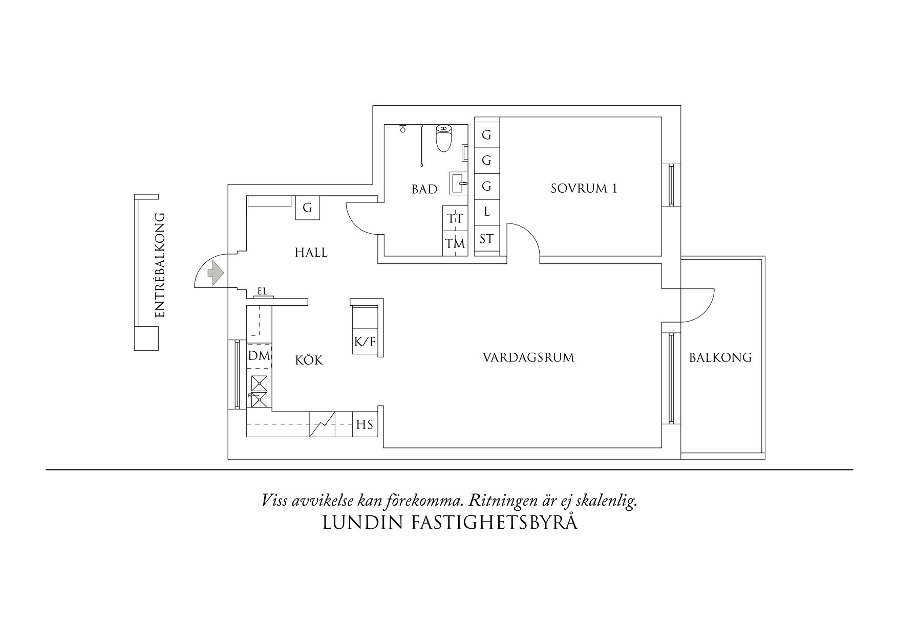 Planritning 1 Gustaf Dalénsgatan 18