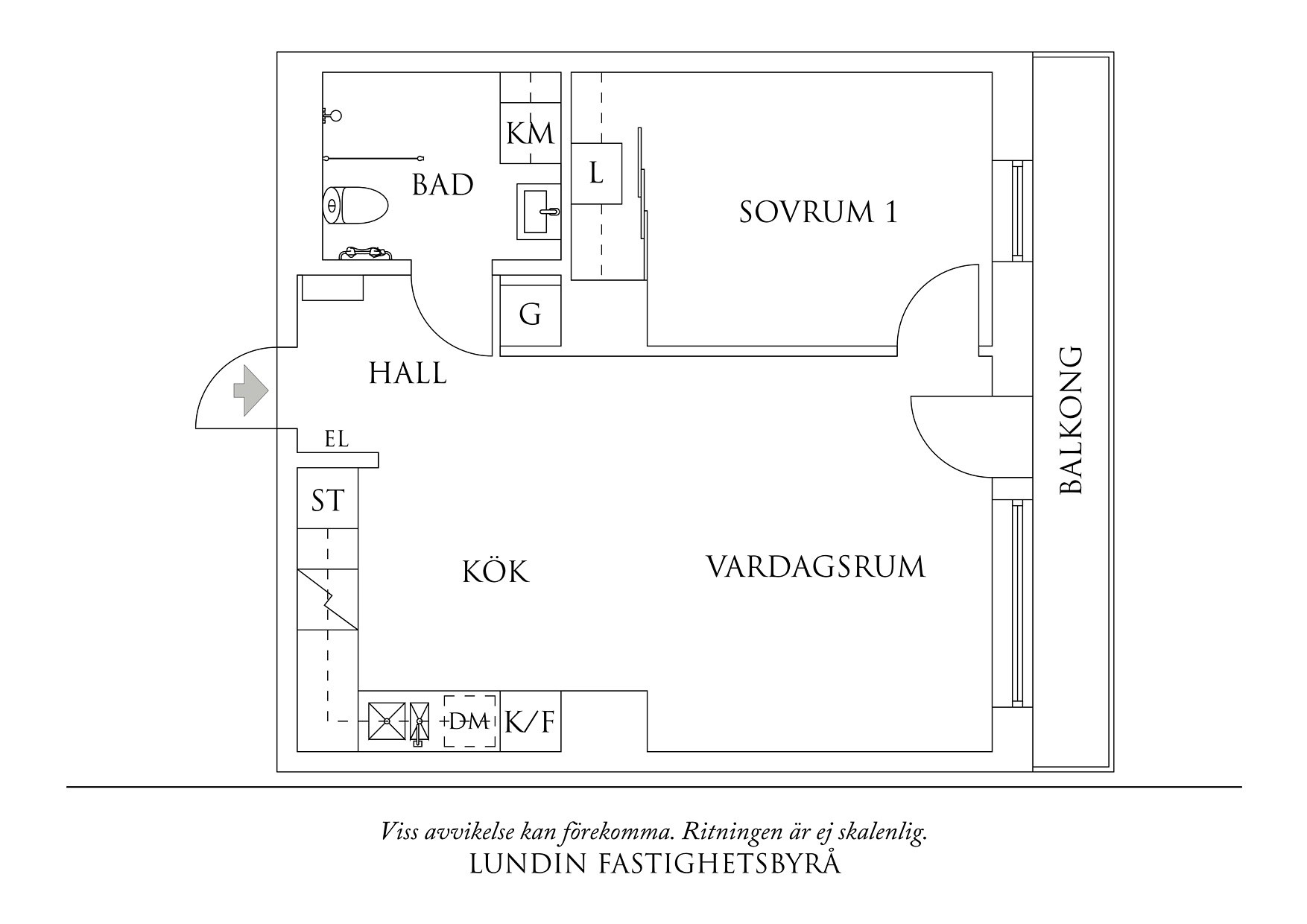 Planritning 1 Fjärdingsgatan 15