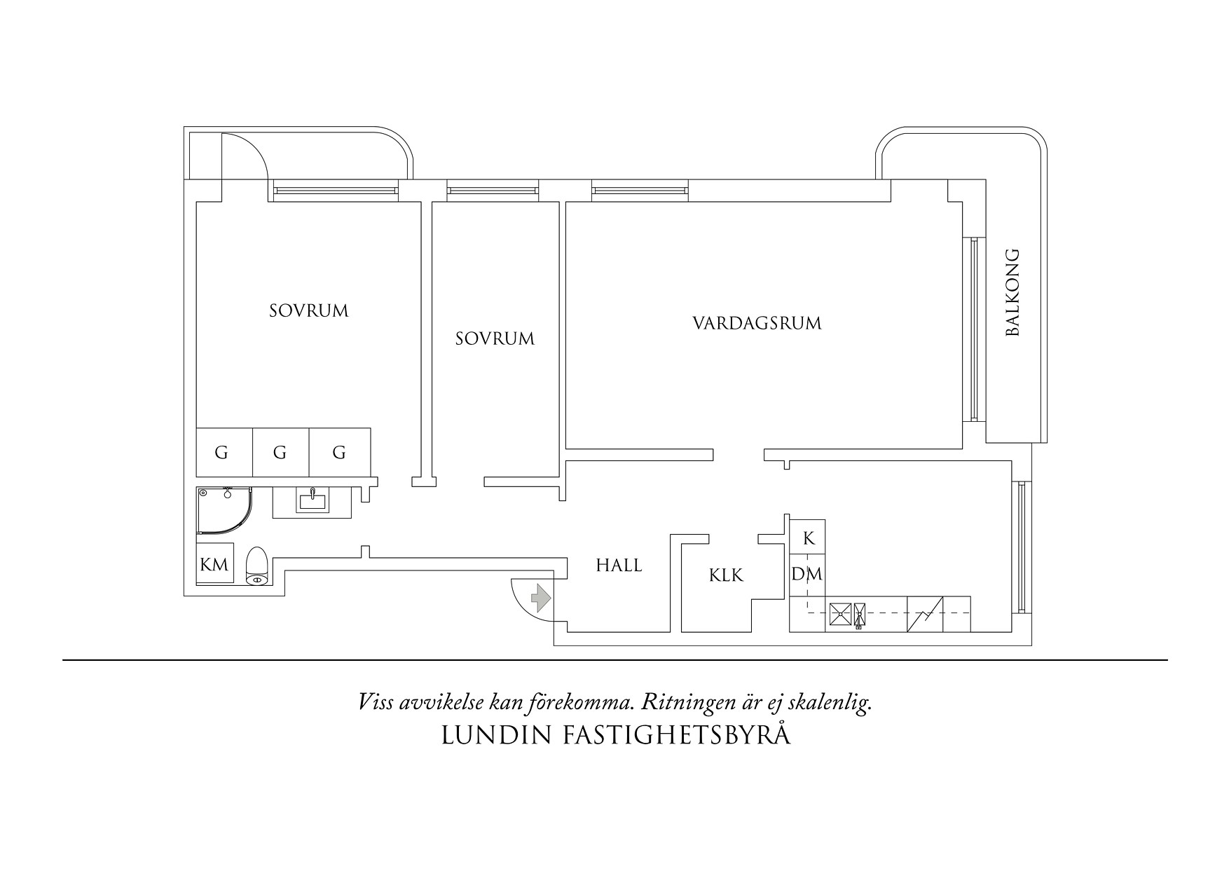 Planritning 1 Lasarettsgatan 7 A