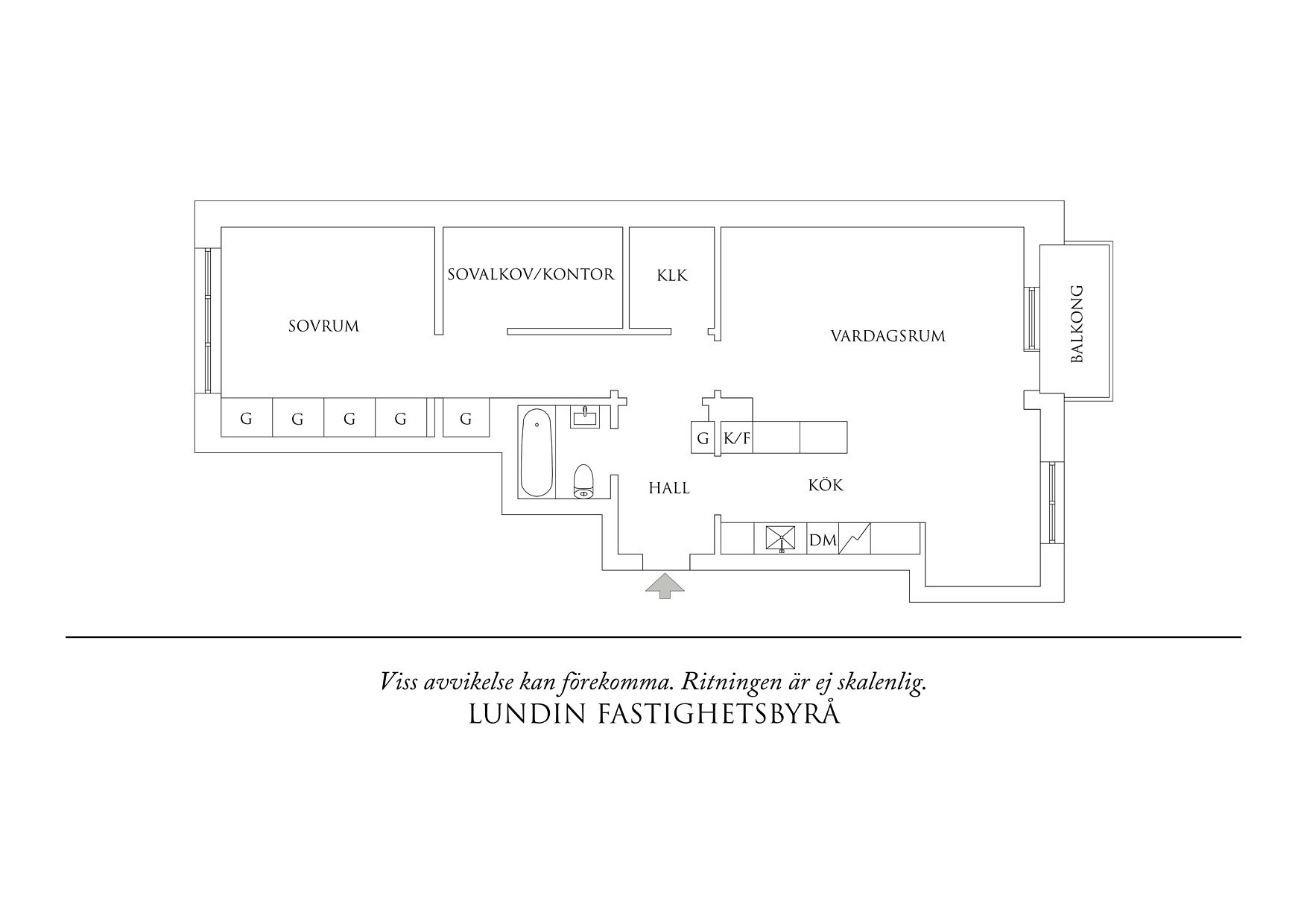 Planritning 1 Norra Gubberogatan 7