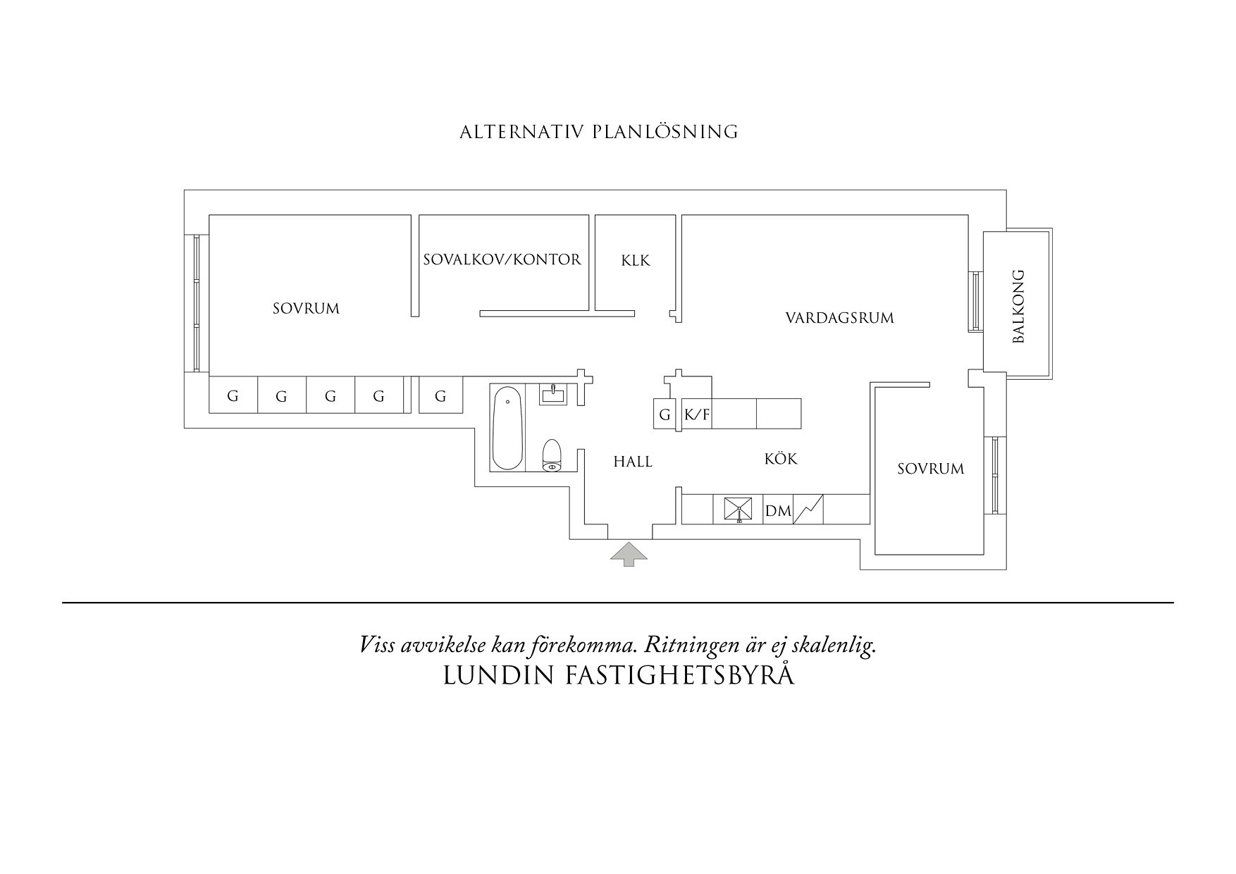 Planritning 2 Norra Gubberogatan 7