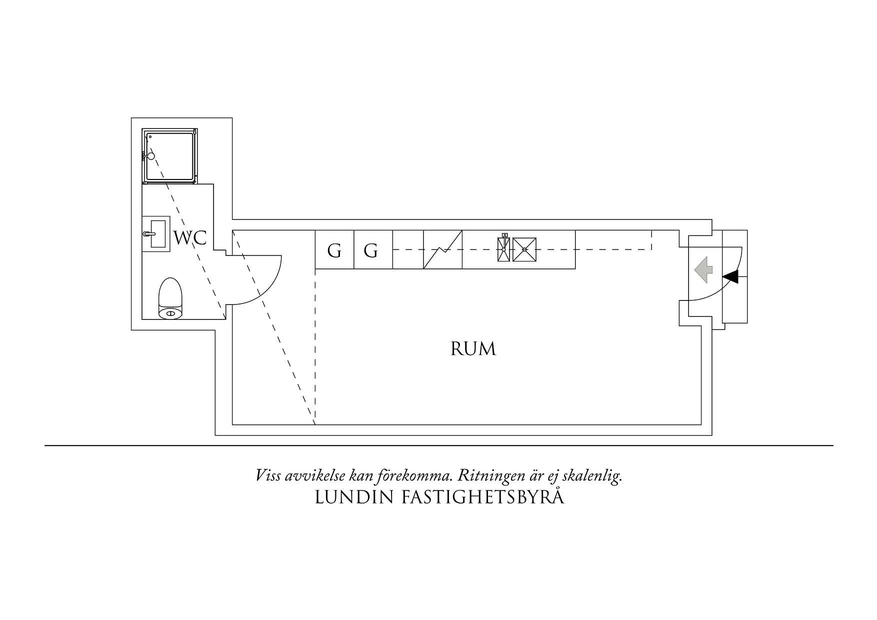 Planritning 1 Masthuggsterrassen 8F
