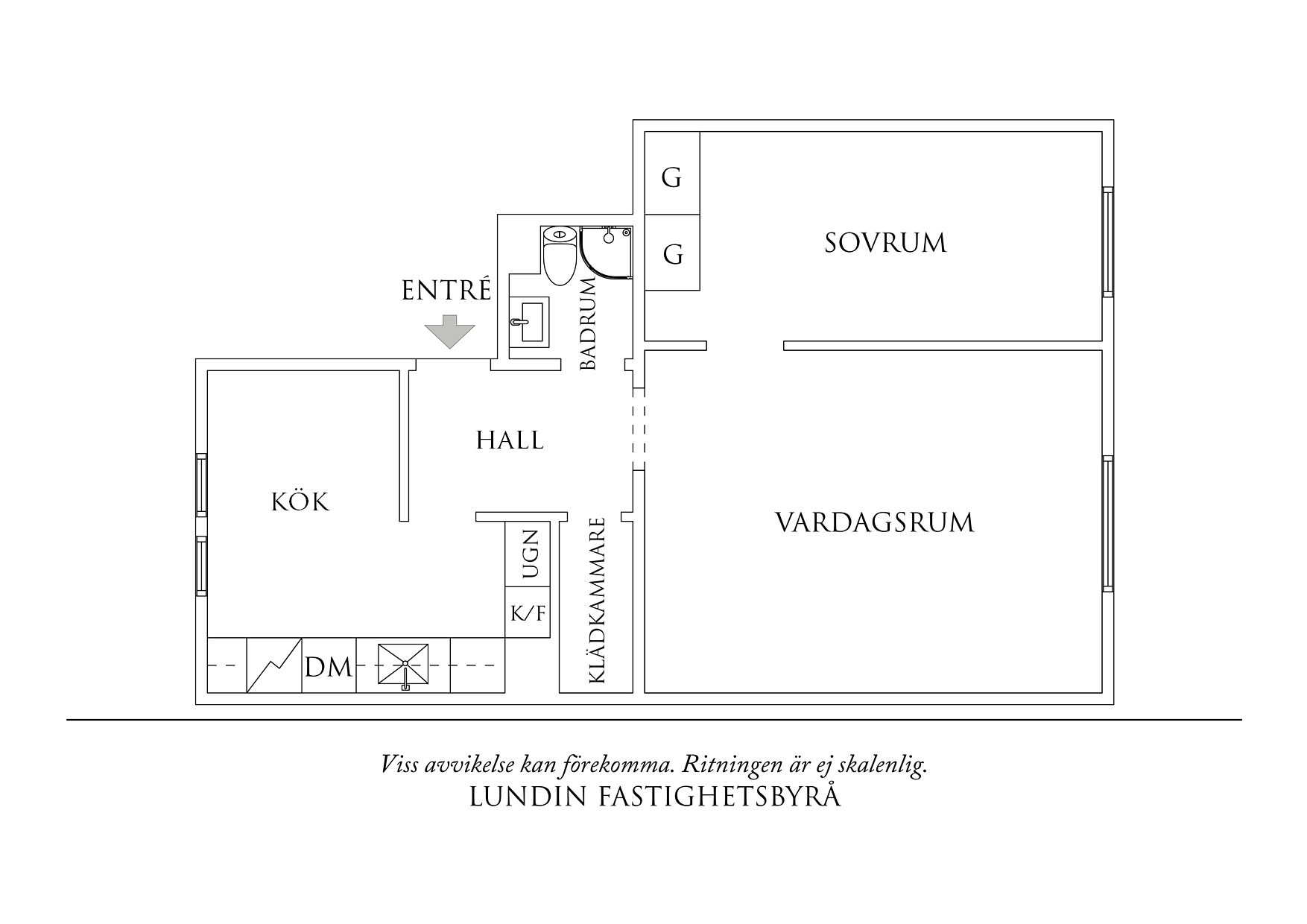 Planritning 1 Enekullegatan 12B