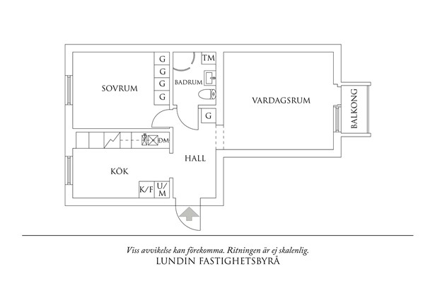 Planritning 1 Krokslätts Parkgata 9