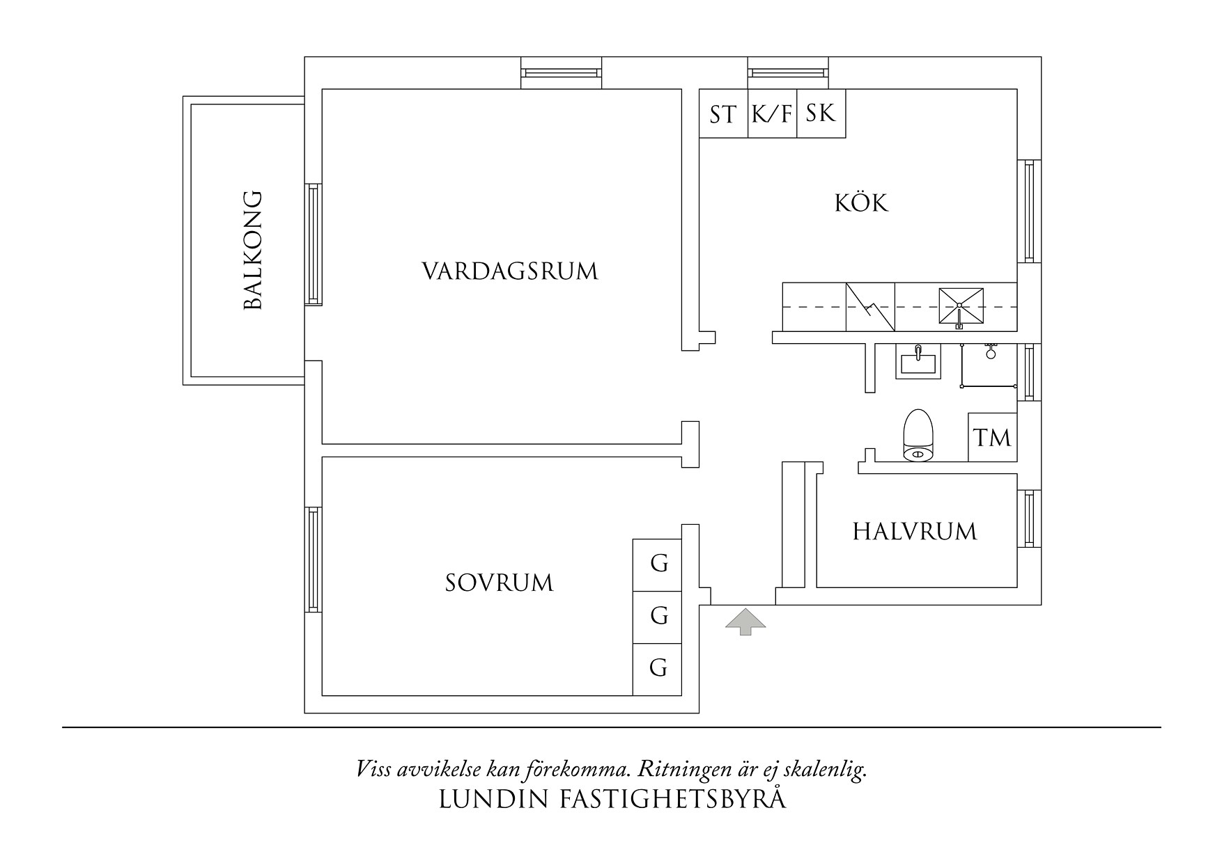 Planritning 1 Scholandersgatan 7C