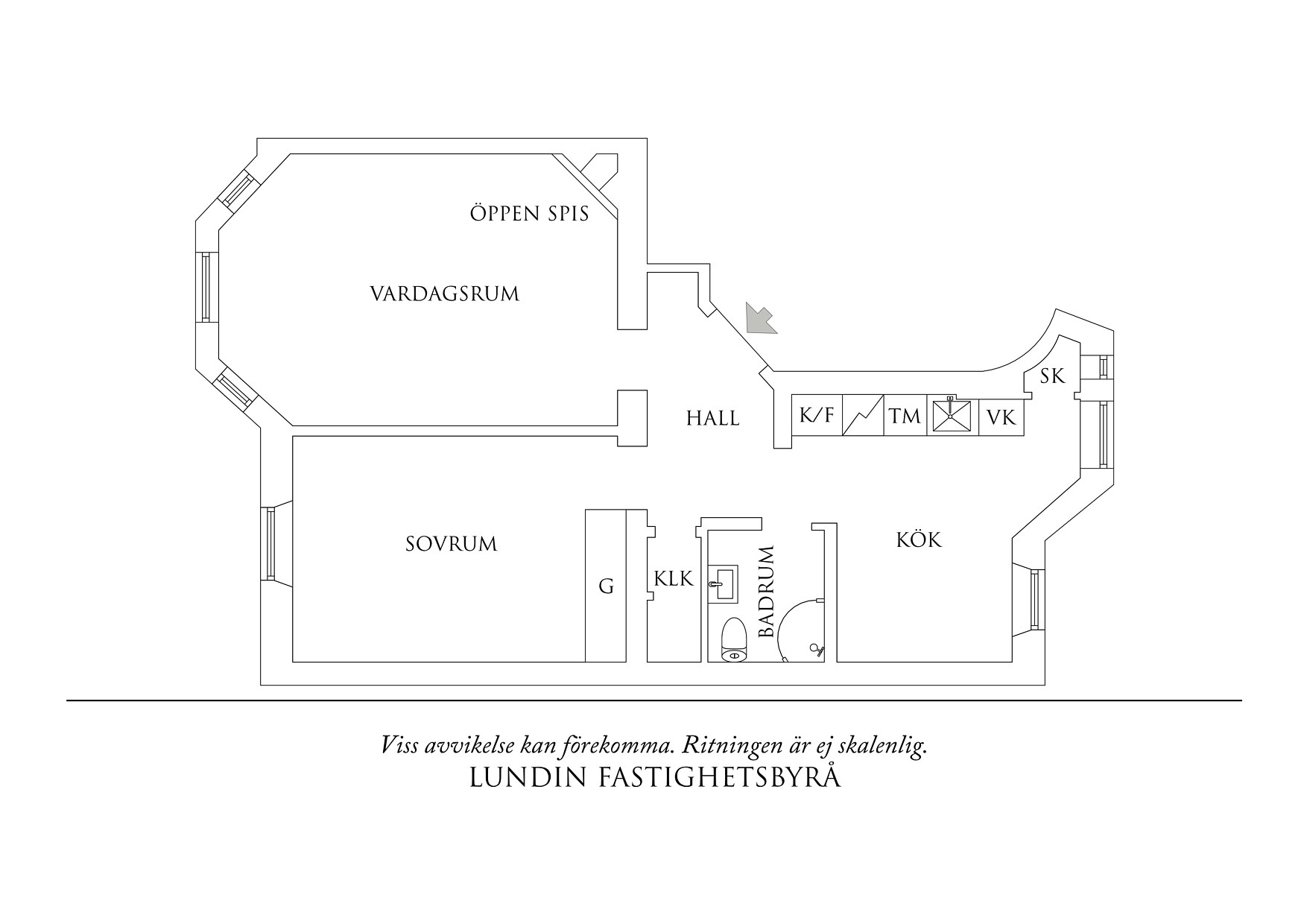 Planritning 1 Tegnérsgatan 9A 