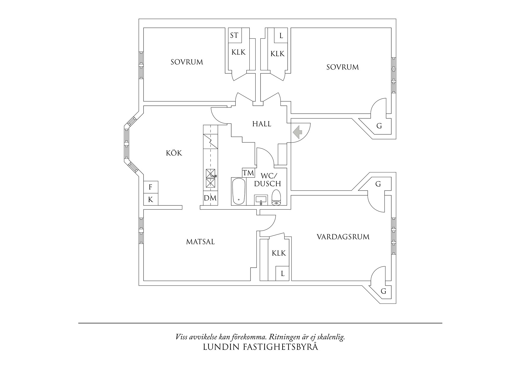Planritning 1 Falkgatan 17 A