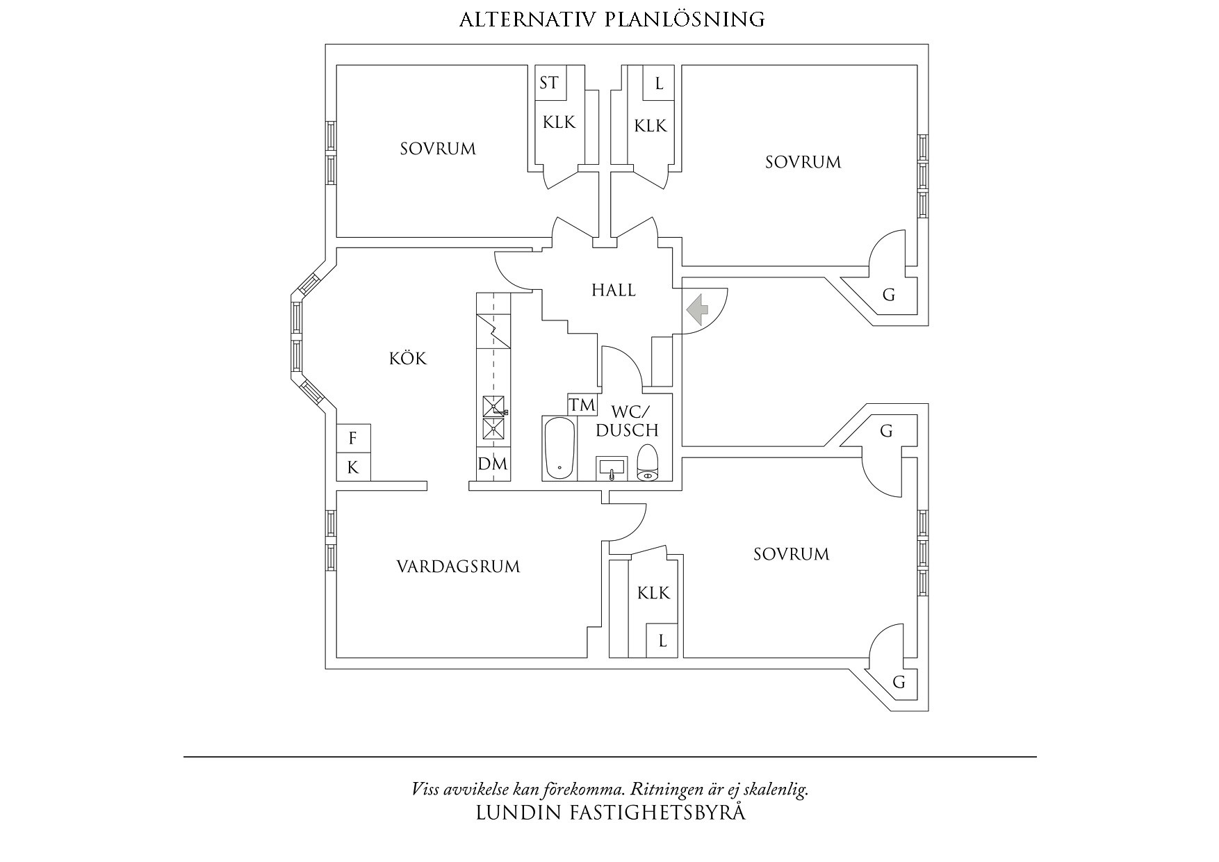 Planritning 2 Falkgatan 17 A