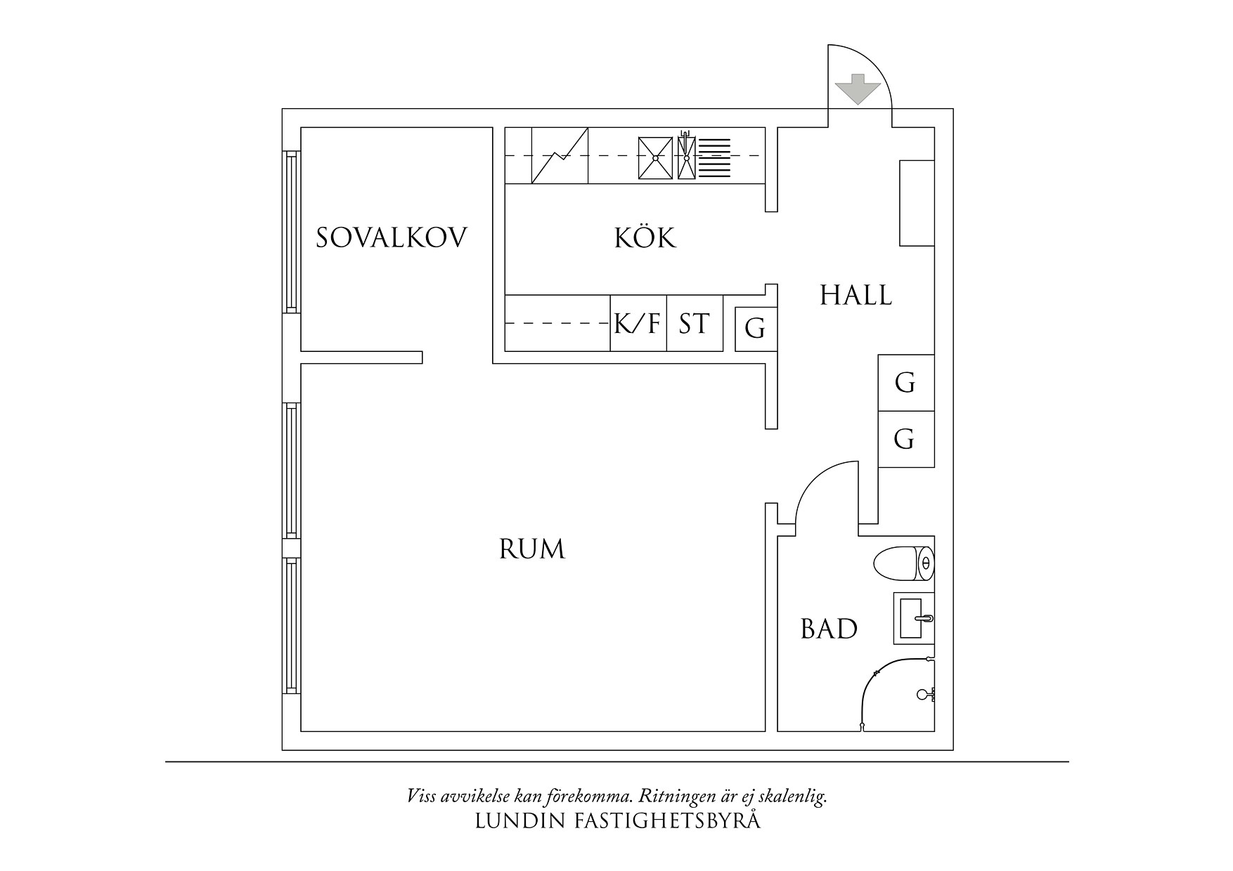 Planritning 1 Klostergången 9