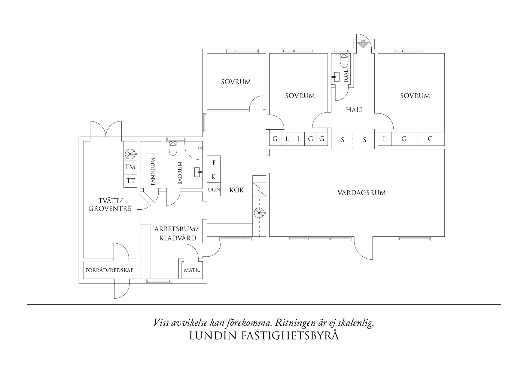 Planritning 1 Drottninghögsvägen 9