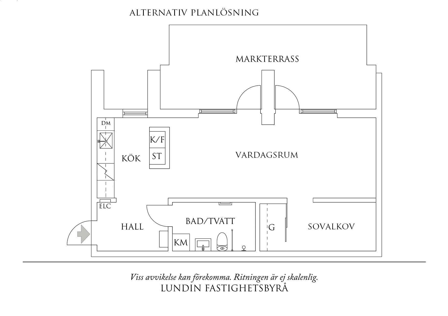 Planritning 3 Falkgatan 17 A