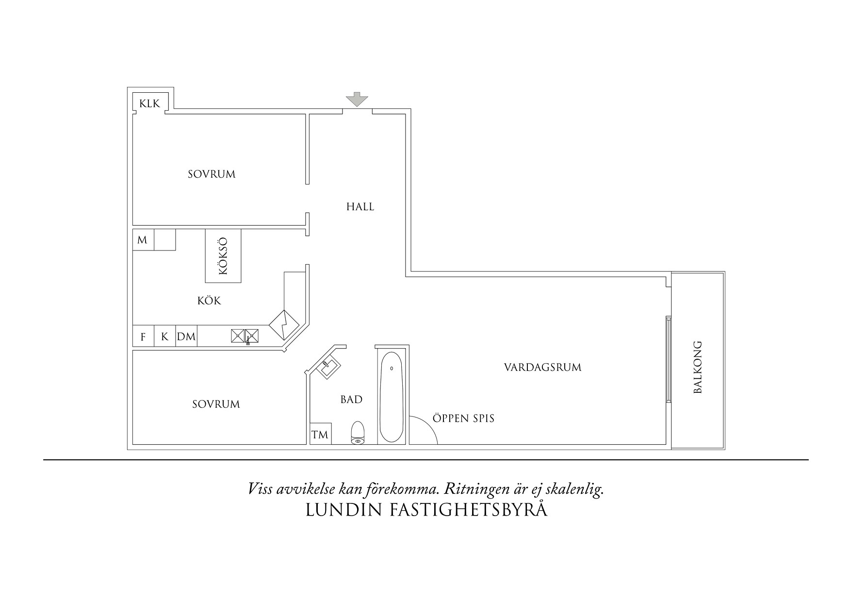 Planritning 1 Norra liden 6
