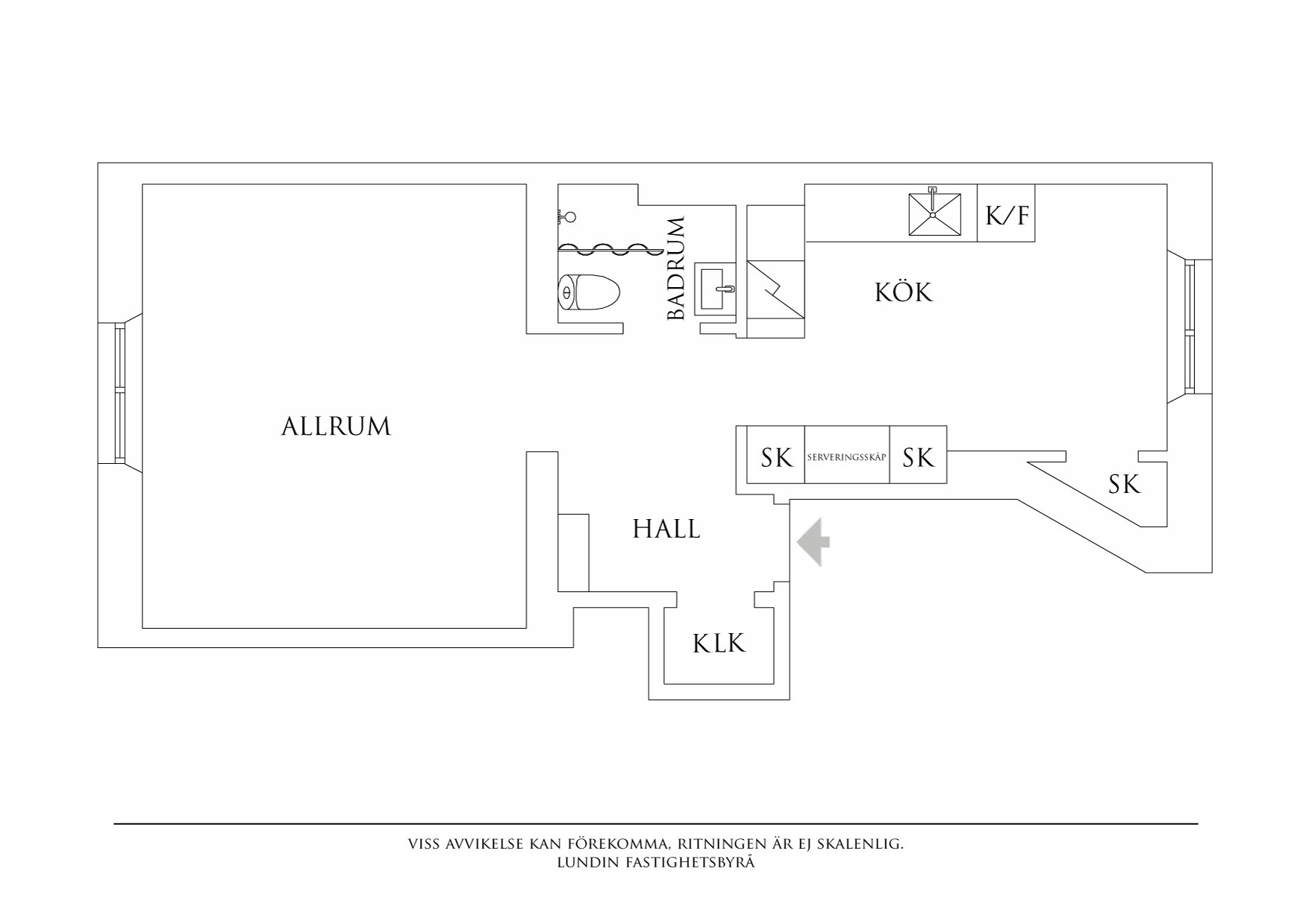 Planritning 1 Ljunggatan 18
