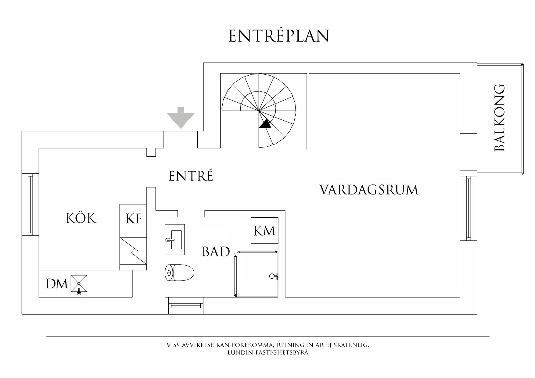 Planritning 1 Birkagatan 18A