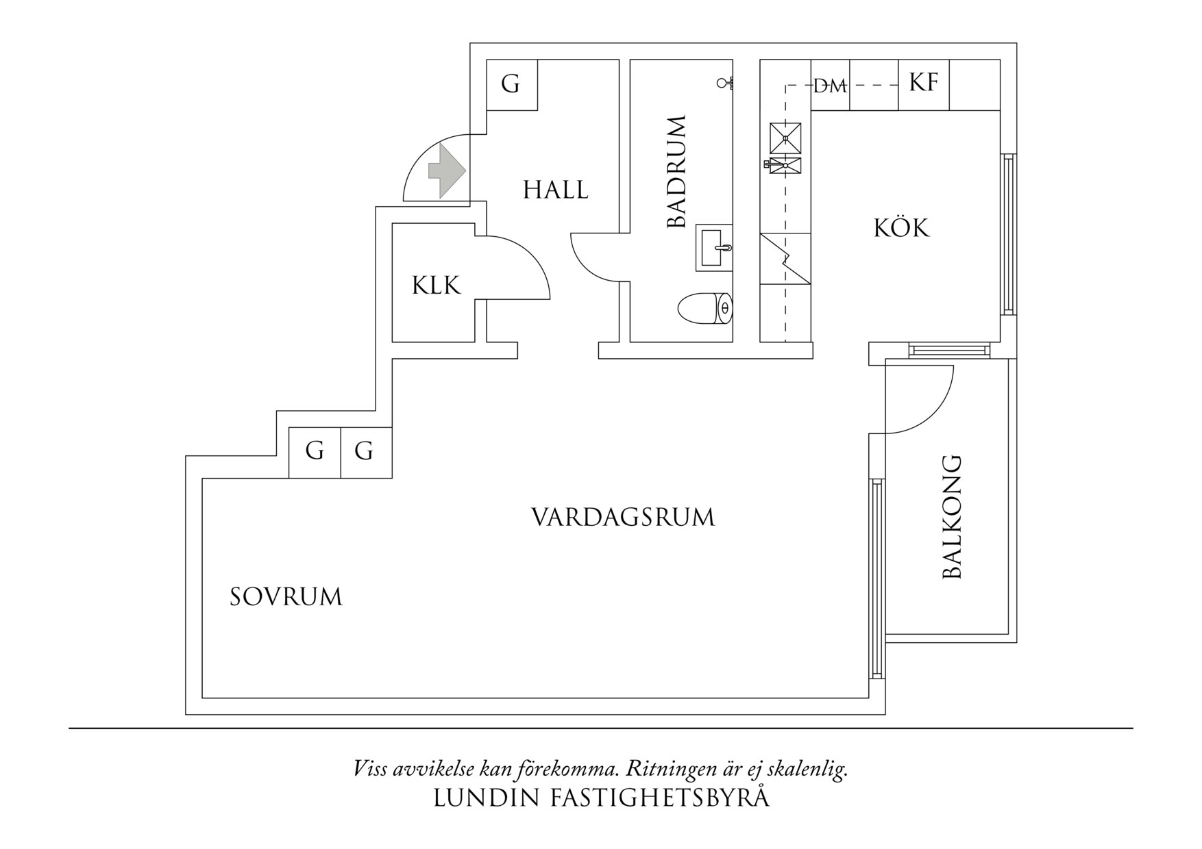 Planritning 1 Föreningsgatan 3B