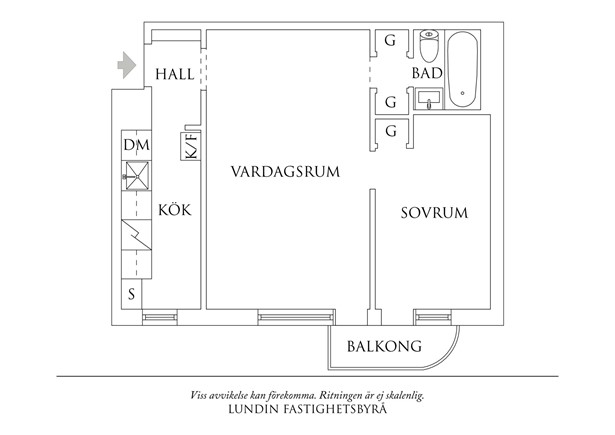 Planritning 1 Örnehufvudsgatan 17
