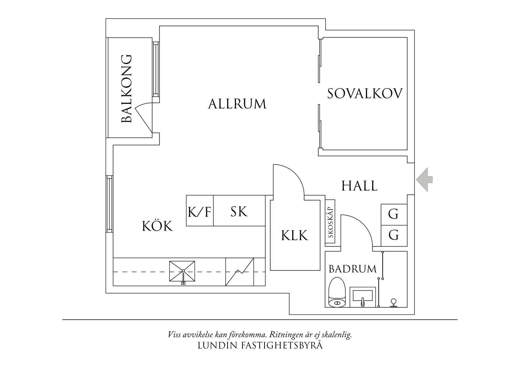 Planritning 1 Gitarrgatan 3