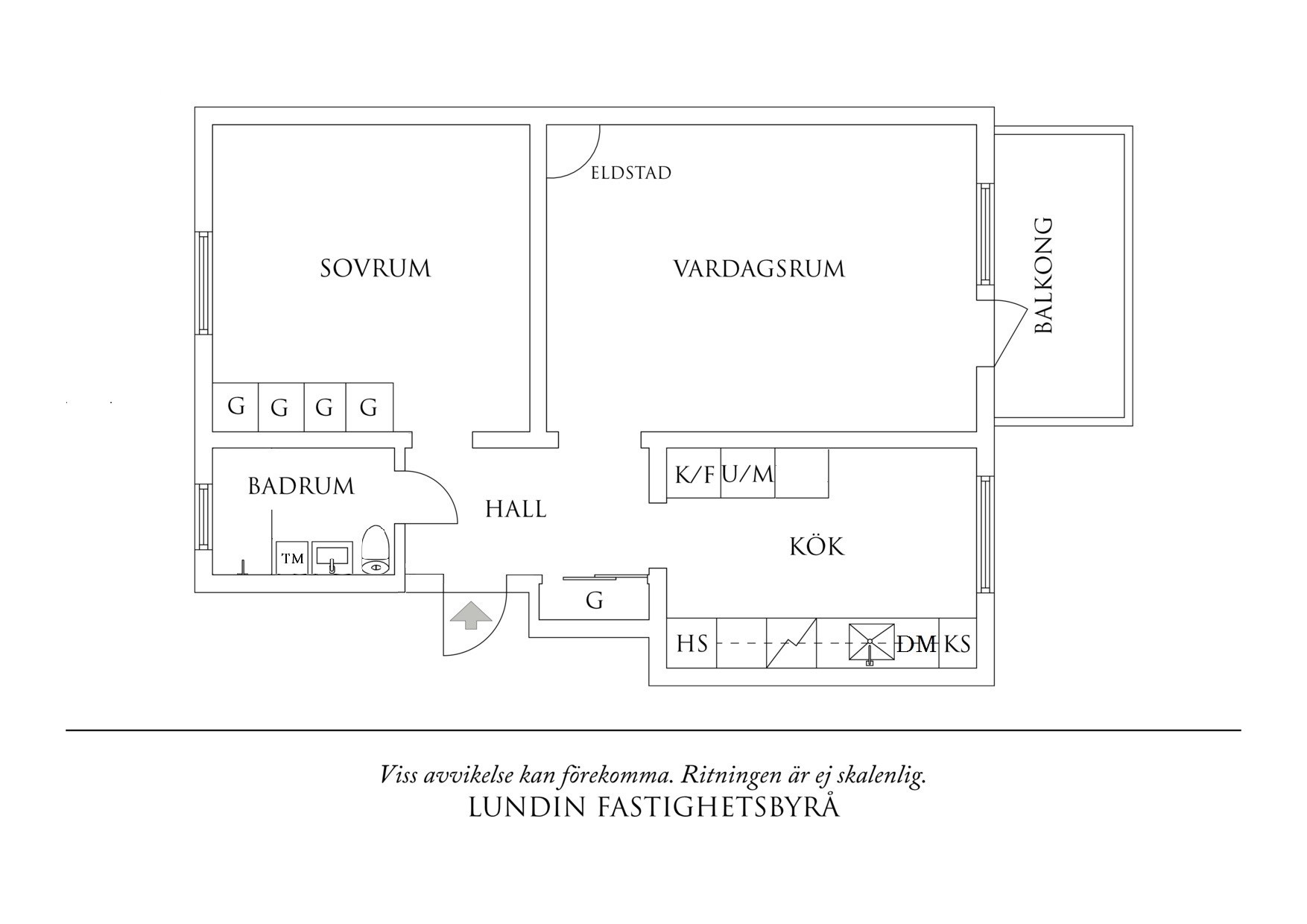 Planritning 1 Antenngatan 4A
