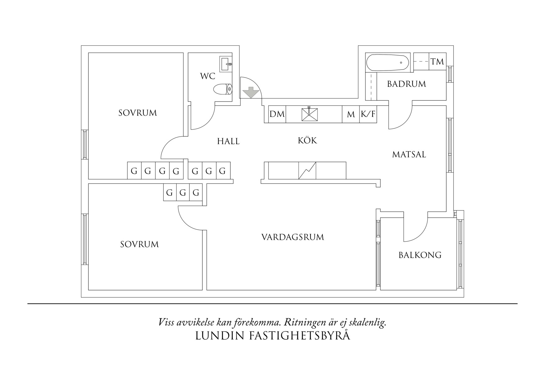 Planritning 1 Skrittgatan 6A