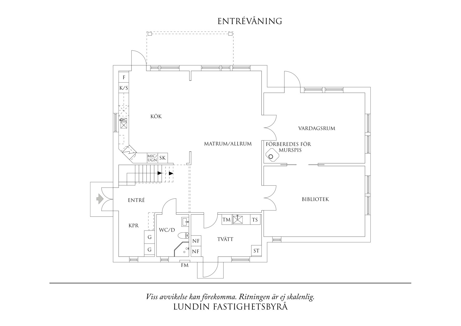 Planritning 1 Bastebergsvägen  2